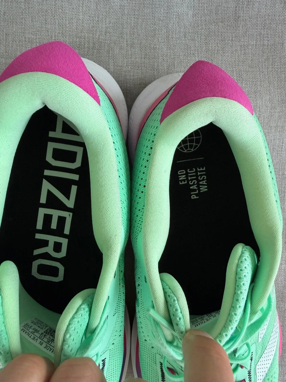 Adidas Adizero SL Women’s 11 Pulse Mint Lucid Fuchsia Running Shoes